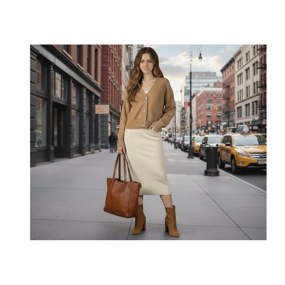 THINKABLE Khaki cute cardigan S M L - Picture 1 of 5